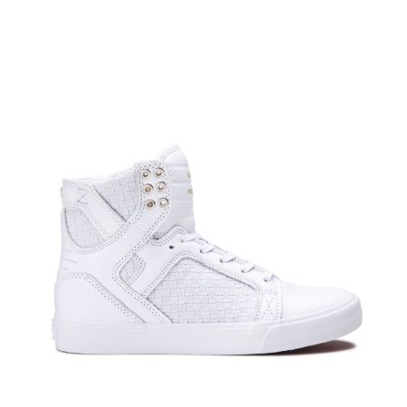 Supra Skytop Hvite Høye Sneakers Dame [NO-4-Y490]